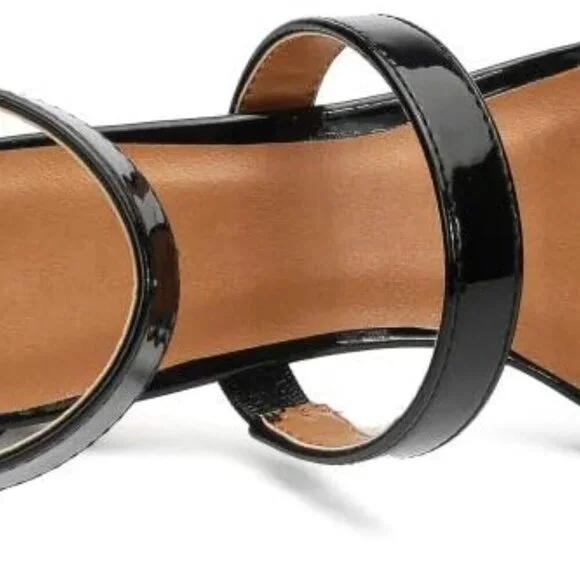 Unisex Strappy Heels Patent PU Rubber Sole 14.5 Women/13 Men High Heel Pumps - Picture 5 of 7